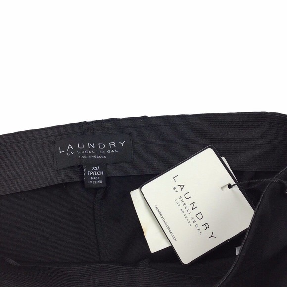 Laundry by Shelli Segal Black Bike Shorts Stretch Elastic Waist Women's XS - Picture 3 of 3